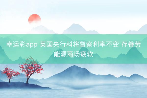 幸运彩app 英国央行料将督察利率不变 存眷劳能源商场疲软