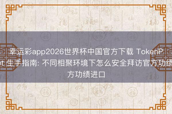 幸运彩app2026世界杯中国官方下载 TokenPocket 生手指南: 不同相聚环境下怎么安全拜访官方功绩进口