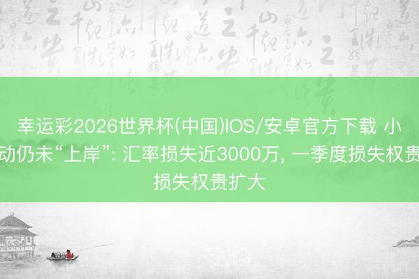 幸运彩2026世界杯(中国)IOS/安卓官方下载 小牛电动仍未“上岸”: 汇率损失近3000万, 一季度损失权贵扩大