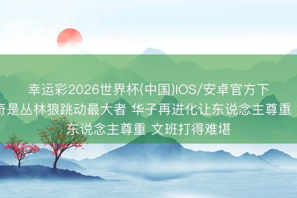 幸运彩2026世界杯(中国)IOS/安卓官方下载 解释：芬奇是丛林狼跳动最大者 华子再进化让东说念主尊重 文班打得难堪